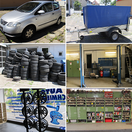 Kfz-Werkstatt mit Reifenhandel