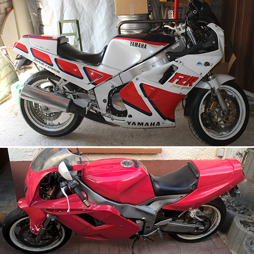 2x YAMAHA FZR 1000 Motorräder
