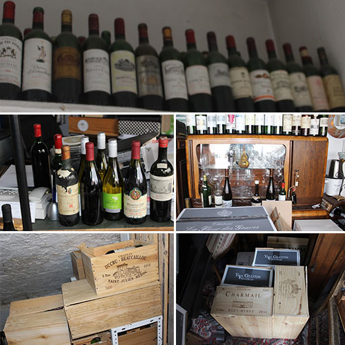 Small exclusive wine shop with ancient red wines!