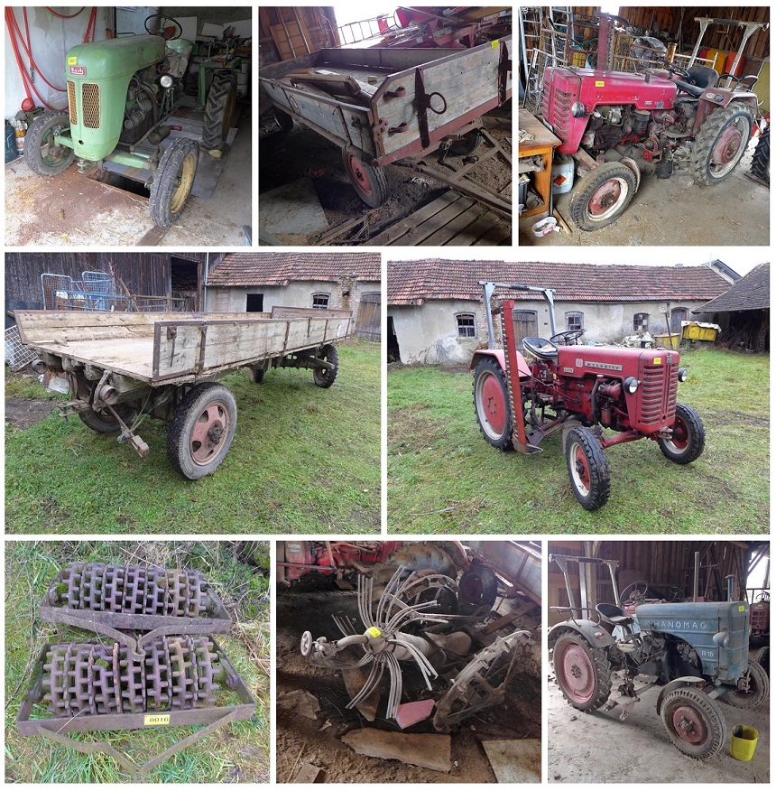 Auflösung einer Oldtimer-Traktoren Sammlung mit Werkstatt sowie div. landwirtschaftliche Geräte