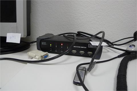 Umschalteinheit USB D2.0 KVM, VM Switch