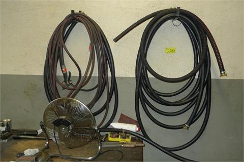 Lot of water hoses