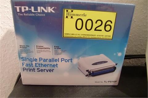 Single Parallel Port Fast Ethernet Printserver TP-Link TL-PS110P