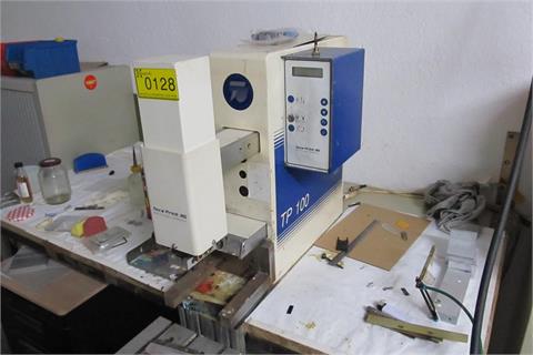 Tamponprintmaschine Teca-Print AG TP 100 auf Arbeitstisch