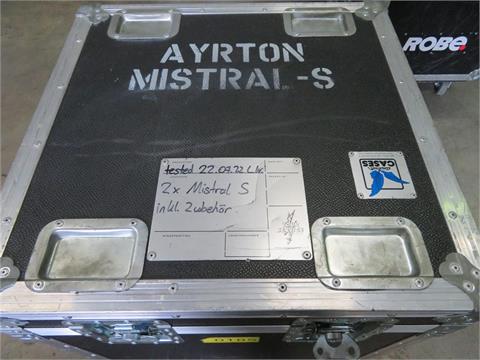 Ayrton Mistral-S inkl. Twenty Clamps, Safety, Powercon True 1 Anschlusskabel, Verpackt im 4fach Flightcase