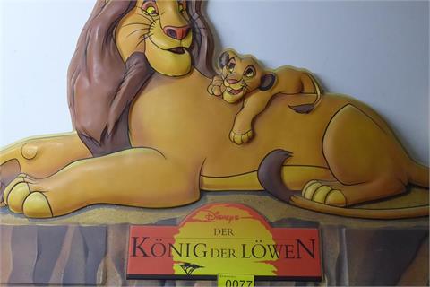 Werbeschild Motiv König der Löwen
