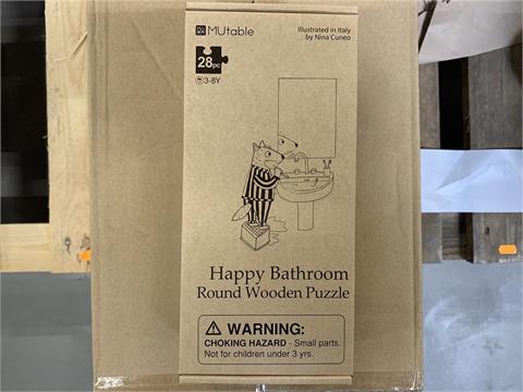 Stokke MuTable Happy Bathroom-Puzzle Round Wooden Puzzle