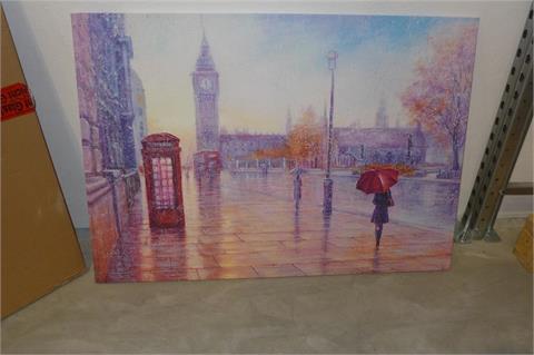 Wandbild London Big Ben im Regen
