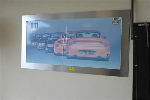 Poster Motiv Porsche 911 auf Aluminiumplatte aufgeklebtem