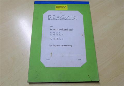MAN Der M.A.N.-Ackerdiesel, Bedienungs-Anweisung Typ AS 425H, Typ AS 430H u. A, Typ AS 440H u. A